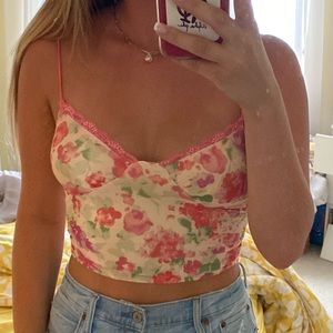 floral mesh princess polly top 💕💕💕